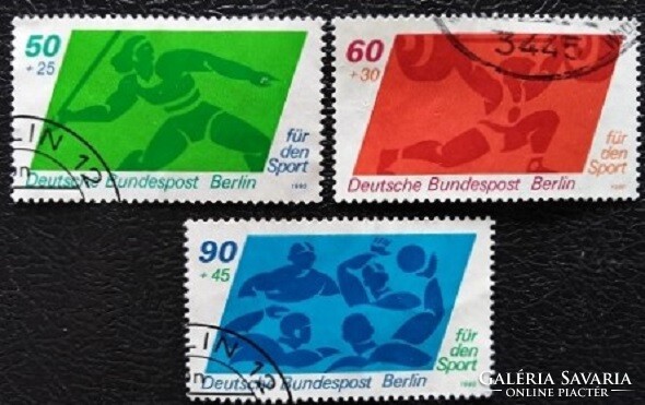 Bb621-3p / Germany - Berlin 1980 sports aid stamp set stamped