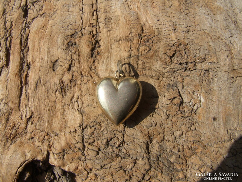 2 cm heart-shaped silver pendant (210307)