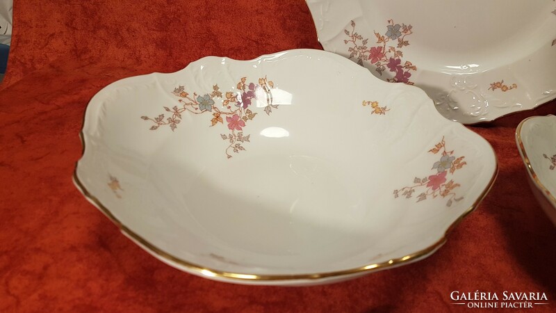Bernadotte 6-piece richly gilded, fabulous Czechoslovak porcelain set
