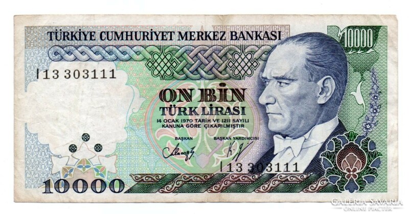 10,000 Lira 1970 Turkey