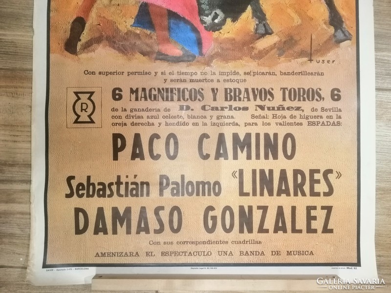 Bullfighting arena poster 102 x 54 cm.