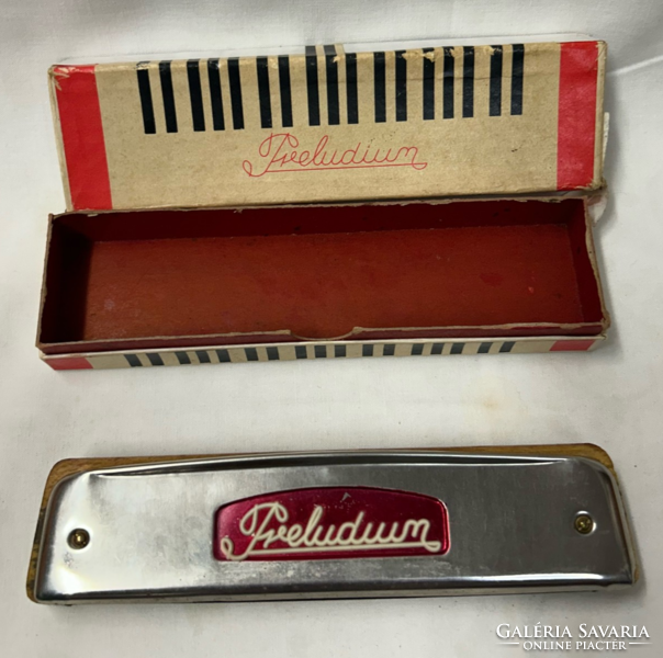 Old Polish harmonica in its original box