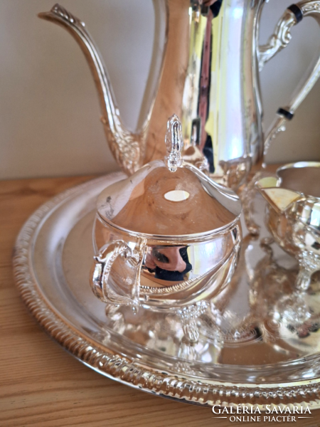 Silver plated tea service set