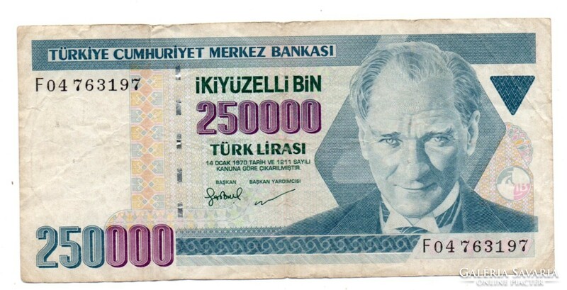250.000   Líra  1970      Törökország