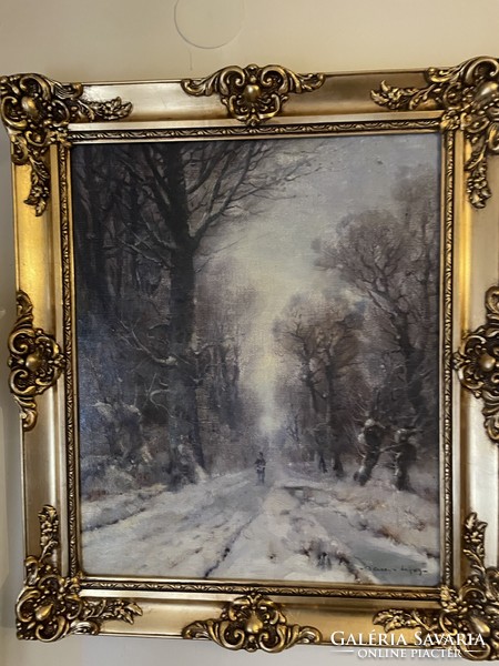 Polczer lajos-winter forest..50X60+frame