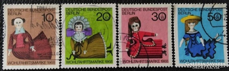 Bb322-5p / germany - berlin 1968 welfare : dummies stamp set stamped