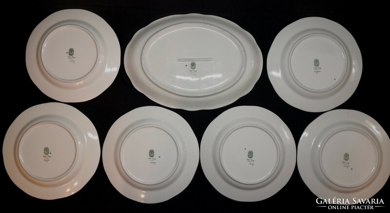 Dt/423 – 6-person Zsolnay phoenix set with flat plates