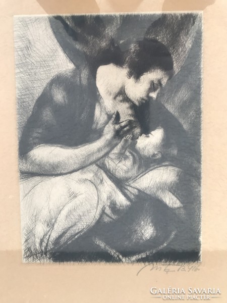 UITZ BÉLA (1887 - 1972) Szoptató anya, 1916