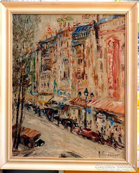 For Szaky!! Unknown painter: paris boulevard d elisey pigael with guaranteed original invoice