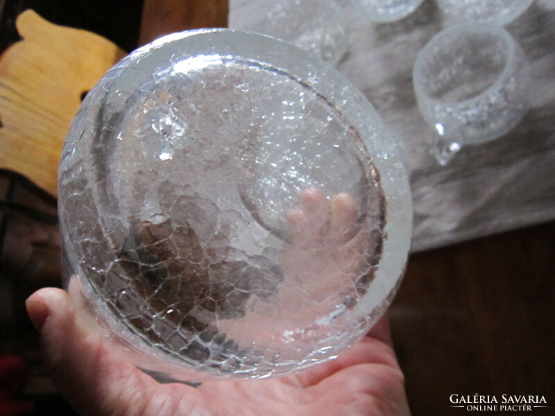 6  fátyol üveg repesztett üveg  pohár csésze kancsóval