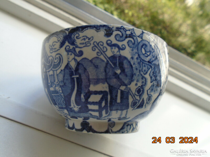 Antique English blue-white chinaizing bowl with Adams pattern from 1780