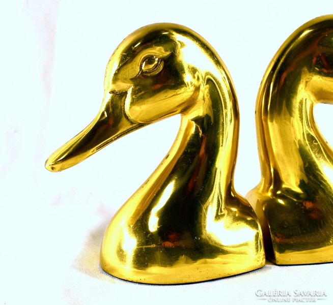 Pair of duck figural copper bookends!