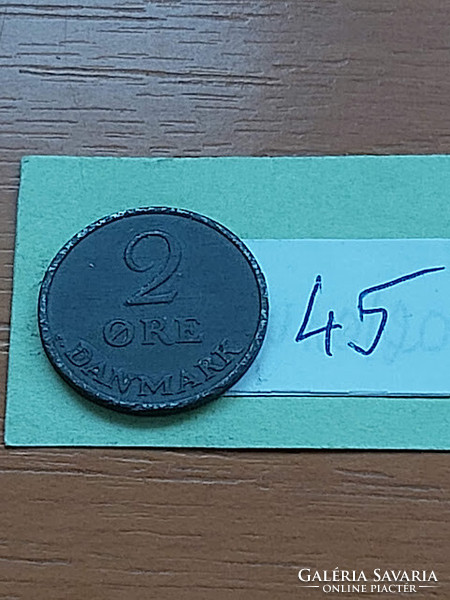 Denmark 2 cents 1967 zinc, ix. King Frederick 45