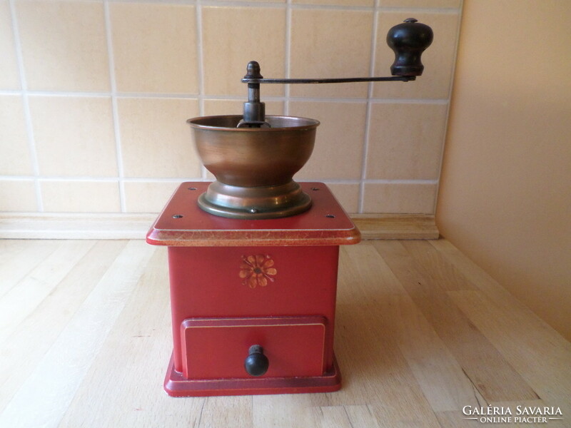 Traditional wood-metal coffee grinder coffee grinder grinder