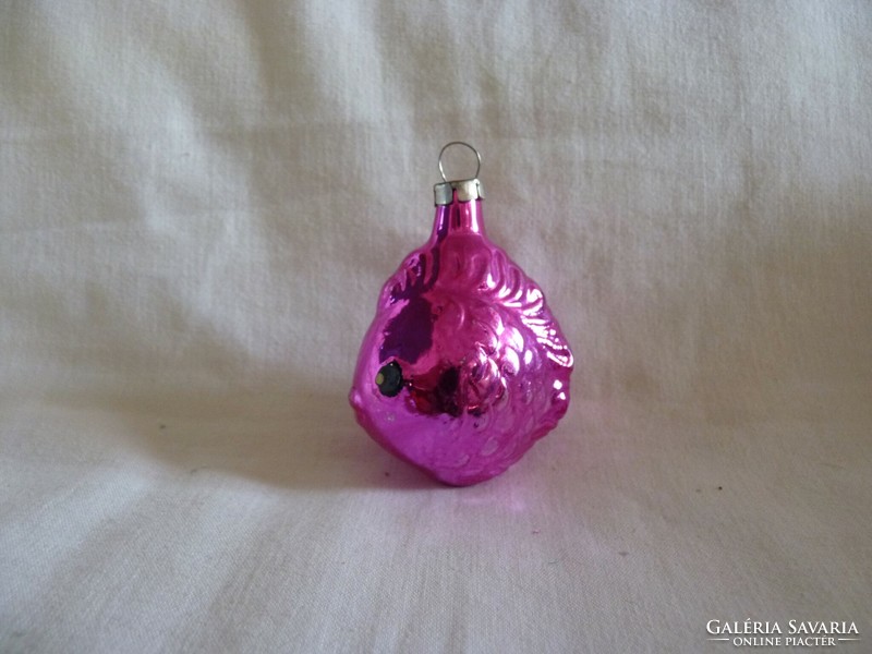 Old glass Christmas tree decoration - colorful fish!