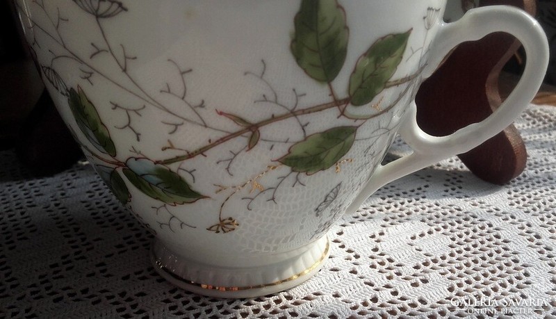 Violet hand-painted cup + base - beautiful - art&decoration