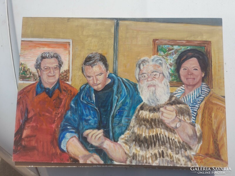 Ernő Kovács painting, 50x70cm, oil, wood fiber