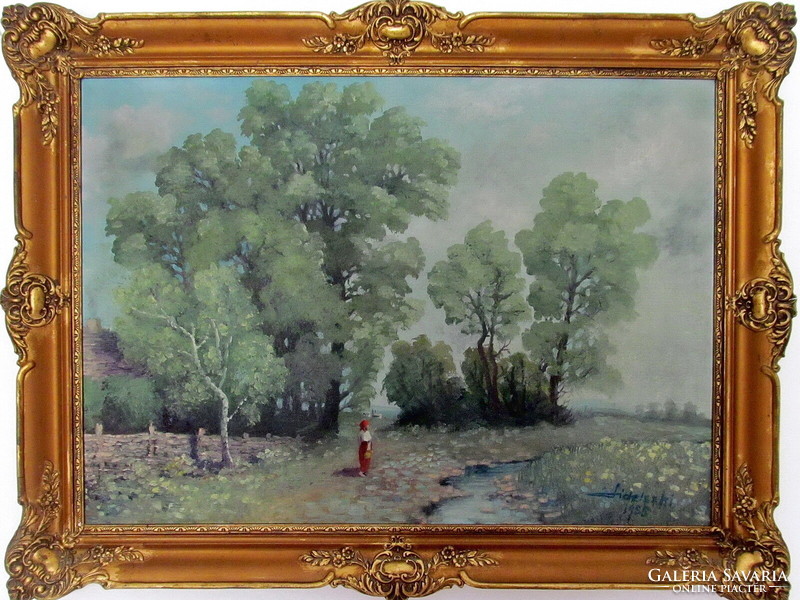 Sidelszki painting - 1955, oil / canvas, blondel frame (83 x 63 cm.)