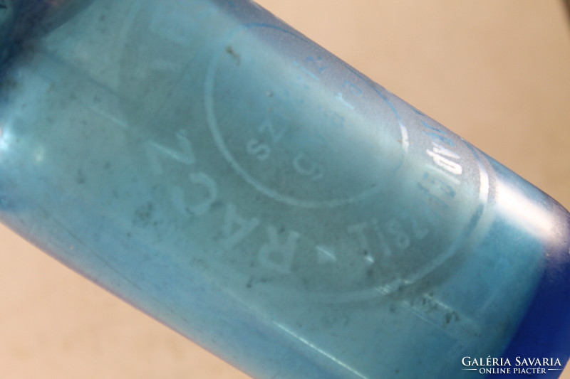 Antik kék fél literes szódásüveg 477