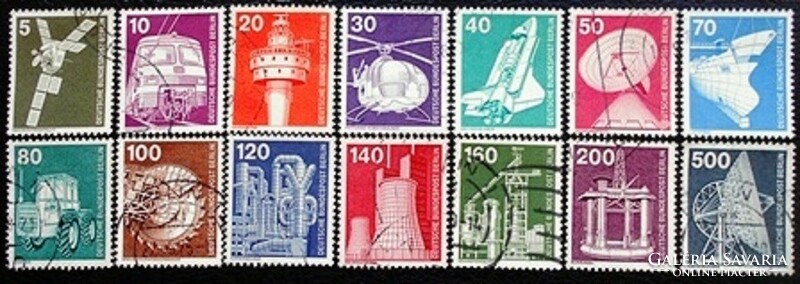 Bb494-507p / Germany - Berlin 1975 industry and technology stamp line stamped