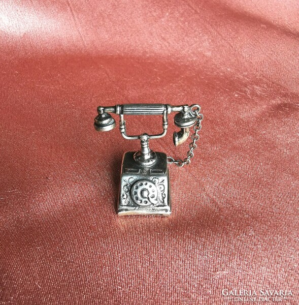 Silver miniature phone