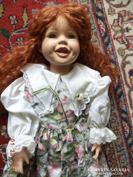 Little red! Large beautiful porcelain doll!