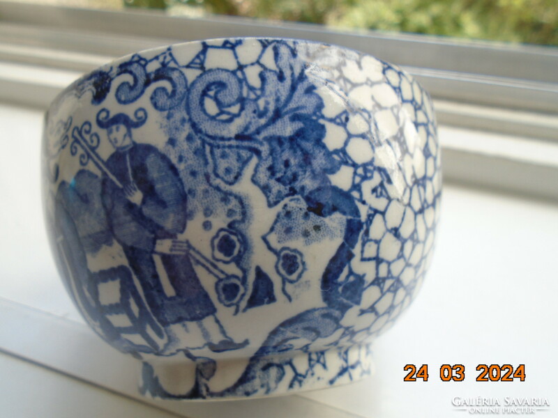 Antique English blue-white chinaizing bowl with Adams pattern from 1780
