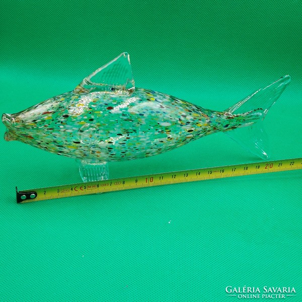 Retro colored glass fish figure