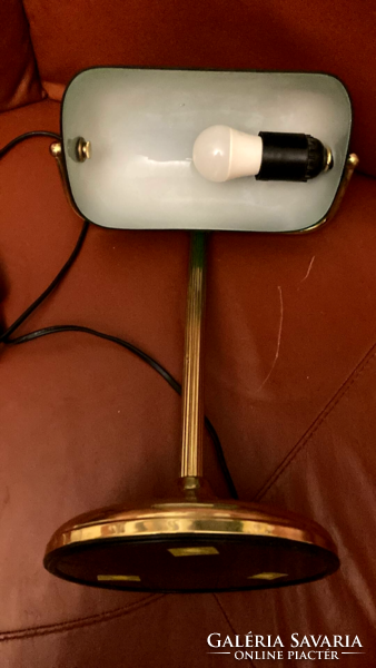 Bank lamp with a copper base