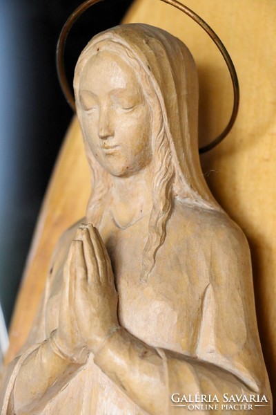 Wooden Virgin Mary wall decoration