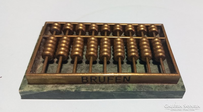 Antique copper brufen mini pocket abacus negotiable art deco design