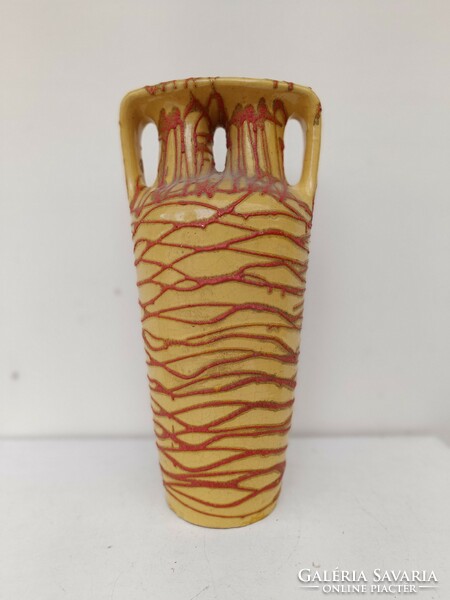 Retro Hungarian ceramic home furnishing object vase with 2 mouths large size 226 8627