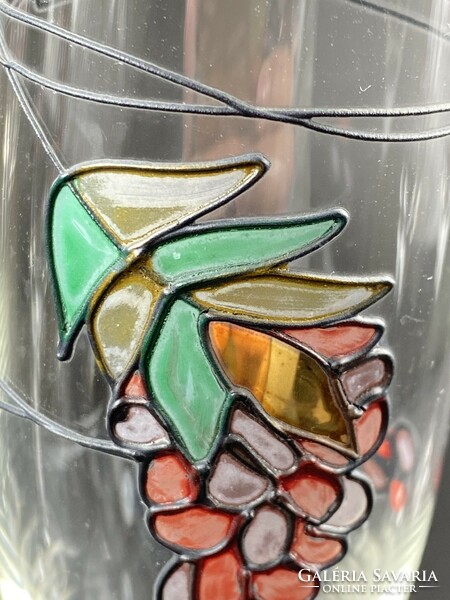 Champagne painted glass set