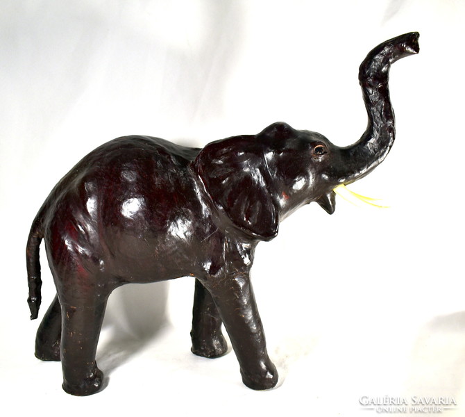 Great!!! Retro leather elephant statue!