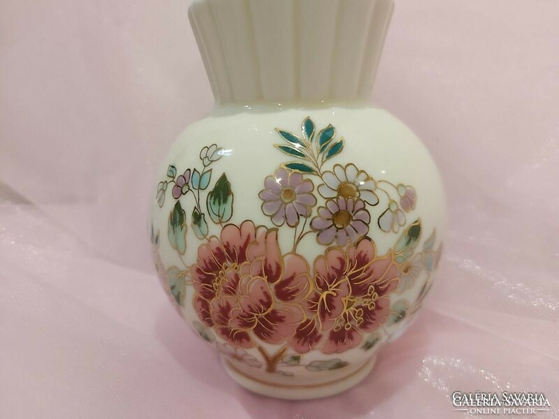 Zsolnay floral porcelain vase.