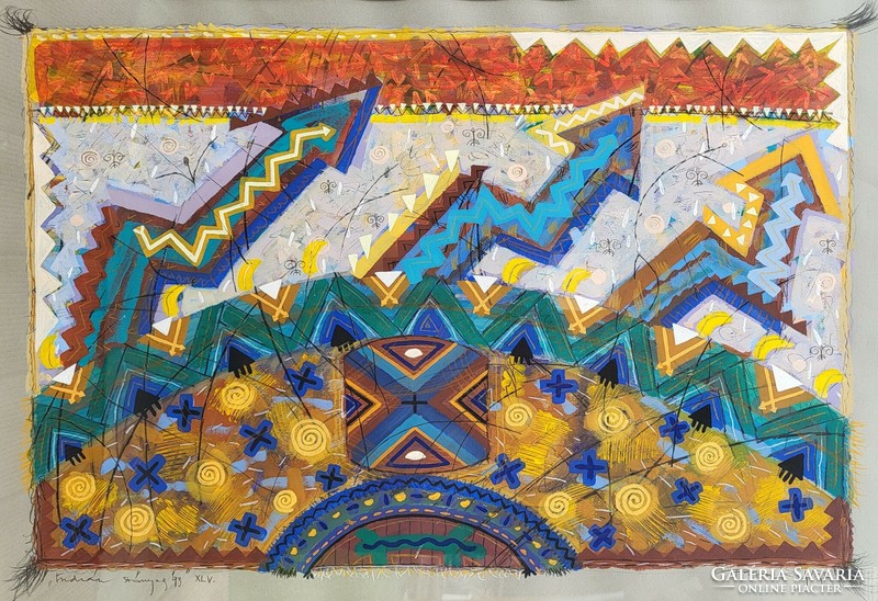 Tibor Fazakas (1946) Indian carpet 93 xlv c. Your painting with an original guarantee!