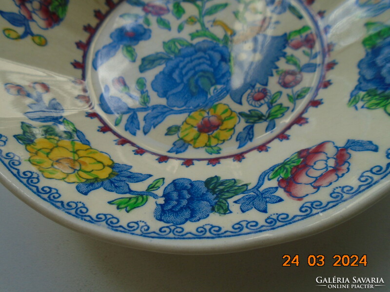 1930 Mason's regency polychrome bowl with floral design