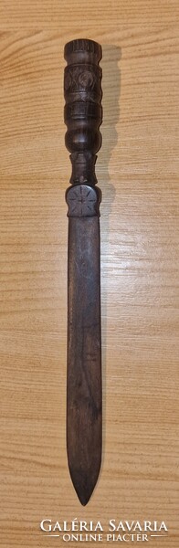 Fork leaf opener made of ebony wood