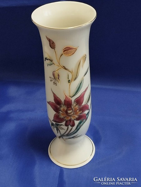 Zsolnay orchid motif vase