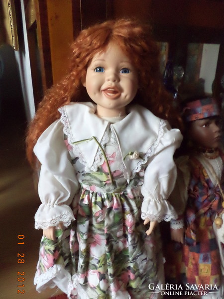 Little red! Large beautiful porcelain doll!
