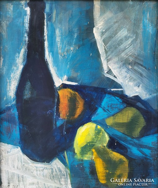 Ilona Aczél (1929 - 2000) still life c. 1960 Oil painting with original guarantee!