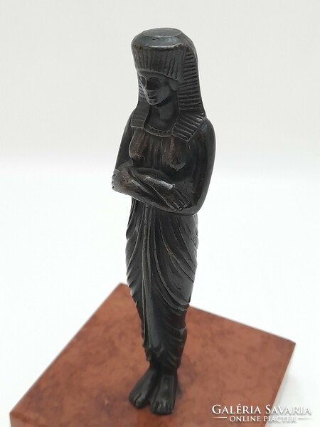 Egyiptomi fém szobor, 12 cm + talapzat
