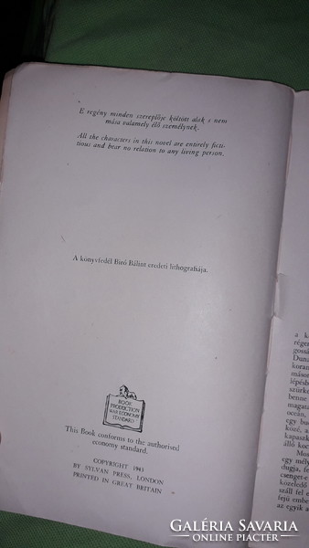 1943.Körmendi Ferenc: Júniusi hétköznap REGÉNY könyv a képek szerint SYLVAN PRESS LONDON