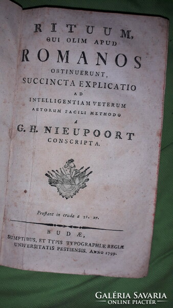 1799. G. H. Nieupoort - rituum, qui olim apud romanos obtinuerunt textbook according to the pictures
