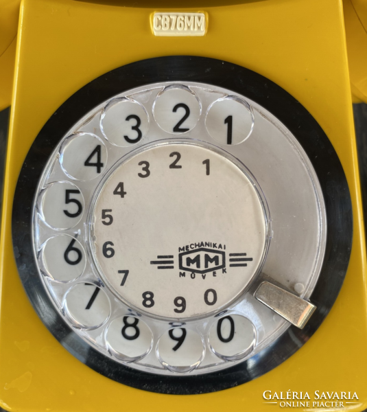 Cb76mm lemon yellow table dial telephone
