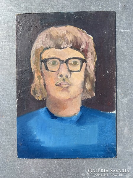 Female portrait (marked by Hörcher) oil on cardboard around 1930