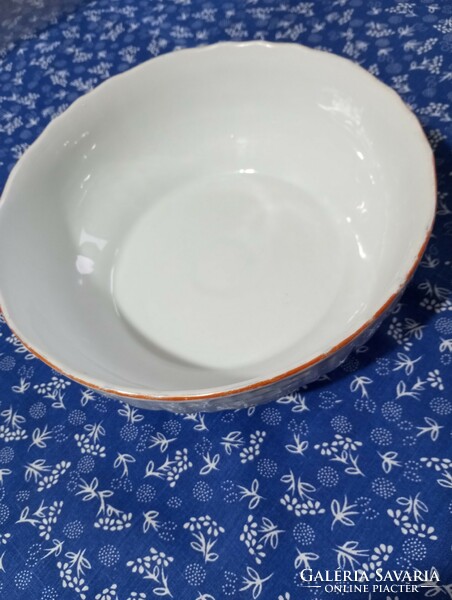 Zsolnay patty plate (forget-me-not pattern)