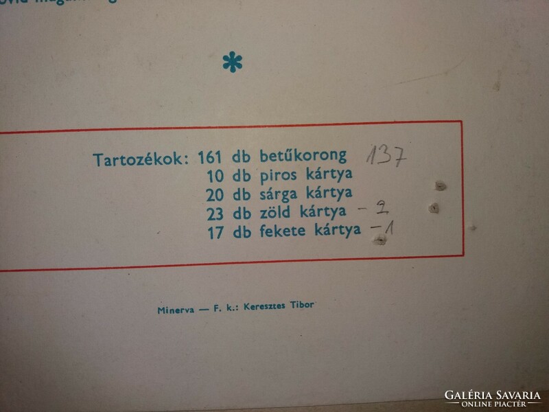 Antique word - treasure hunt rare language board game minerva edition condition according to the pictures