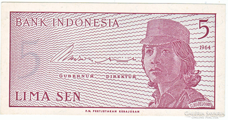 Indonézia 5 sen 1964 UNC