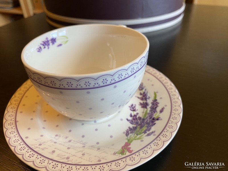 Lewanda Veroni 12-piece (6 sets) porcelain tea set with lavender pattern